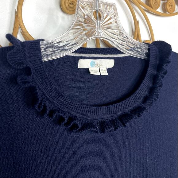 Boden Bernadette Wool Cotton Sweater Navy 10 - Picture 5 of 8